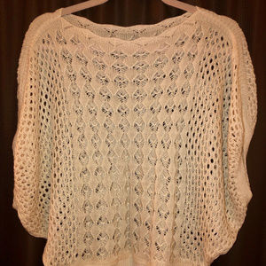 Vanilla Delicate Knit Bat Wing Top